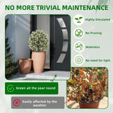 Garvee Albero Artificiale Realistico per Esterni Verde Sempreverde con Picchetto da Terra per Giardino e Patio Resistente UV e Intemperie Basso Manutenzione - White