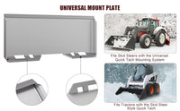 Piastra di montaggio per minipala Garvee da 1/4" Q235B in acciaio antiruggine con attacco rapido da 46"x18,5" per attacchi trattore