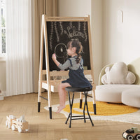 Sgabello pieghevole Garvee con maniglia, portatile, capacità di carico di 600 libbre, piedini antiscivolo, struttura in acciaio per campeggio e cucina, leggero e pieghevole, nero