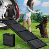 Rampa per cani Garvee pieghevole portatile antiscivolo a 4 vie per camion SUV divano letto extra lungo e largo 160.02 cm × 43.18 cm - Come mostrato
