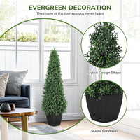 Garvee, pianta artificiale in bosso da 3 piedi con vasi robusti per uso interno ed esterno, verde tutto l'anno, realistica e facile da curare, decorativa per patio e ingresso.
