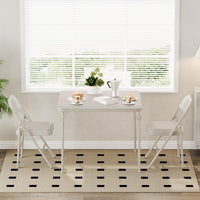 Tavolo pieghevole Garvee da 33,6 pollici con cuscino in PU, struttura in metallo, antiscivolo, per ufficio e campeggio, beige, versatile