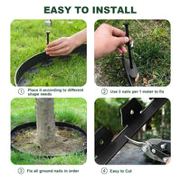 Kit di bordatura da giardino Garvee da 10 m in materiale PE flessibile, altezza 10 cm, per aiuole e sentieri con 30 picchetti resistenti, senza bisogno di scavare