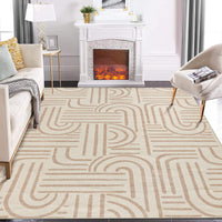 Garvee Teppich 80x150 cm Geometrico Grigio, Lavabile & Antiscivolo, Morbido Imitazione Cashmere, Moderno Design per Soggiorno e Camera