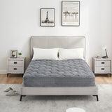 Materasso Garvee 140 x 200 cm Molle insacchettate 7 zone di comfort Schiuma in microfibra H3 per bambini e adulti - Grigio