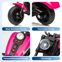 Moto elettrica Garvee 6V rosa con avviamento graduale e sospensioni: la prima moto elettrica per bambini dai 2 anni per gite sicure in giardino