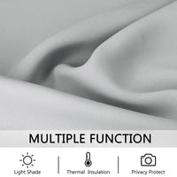 Garvee Tende oscuranti corte 2 pezzi con tasche per asta per cucina, bagno, piccole finestre 61x61 cm grigio chiaro