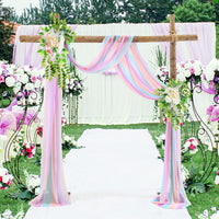 Garvee Wedding Arch Draping Fabric Tulle Contrast Colour Outdoor Backdrop 2FTx18FT Riutilizzabile Spruzzabile con Acqua Versatile