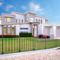 Set garvee con 10 pezzi di pali per recinzione da giardino, pali angolari in acciaio con canale a U da 3 piedi, robusti, verniciati a polvere, versatili per giardino e cancello