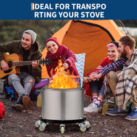 Carrello per Fusti Acciaio Garvee 55 Galloni 2000 lb - Ideale per Festa del Papà, Uso Industriale con Ruote Girevoli e Rinforzi Zincati