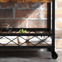 Carrello da portata vintage GARVEE con vassoio rimovibile per la cucina, carrello da cucina con ruote bloccabile per bancone da cucina, tavolino laterale in stile industriale