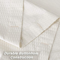 Tenda da doccia Garvee in microfibra idrorepellente con motivo in rilievo, in poliestere, color crema, 182,9 x 182,9 cm, per vasca da bagno