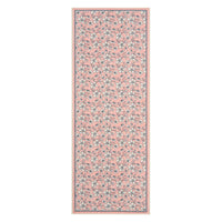 Tappeto per soggiorno Garvee 80x150cm a pelo corto, antiscivolo, per camera da letto, motivo floreale vintage, lavabile, rosa