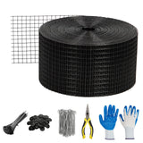 Garvee Rete Protettiva per Pannelli Solari 15,2 cm x 36,6 m, Rivestita in PVC, Maglia 1,3 cm contro Uccelli e Animali, Kit Completo con Clip e Guanti, per Esterni e Tetti - Tynw-6X120 Protective Net