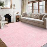 Garvee Tappeto Moderno Monocolore Lavabile in Lavatrice Design Contemporaneo Resistente per Soggiorno e Camera da Letto Vari Dimensioni Neutro - Rosa