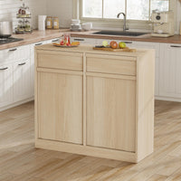 Pattumiera Garvee Modern da 37.85 L, a prova di animali domestici, in legno, autoportante per cucina e soggiorno, salvaspazio, sistema di inclinazione