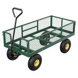 Garvee Carrello da Giardino 408 kg - Manici Regolabili, Pneumatici 25,4 cm, Acciaio Robusto Verde Nero, Giardinaggio e Campeggio - Green