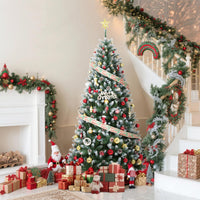 Albero di Natale Artificiale Garvee 225 cm PE/PVC - 400 LED, 3000 Rami, Supporto Metallico