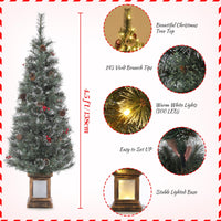 Albero di Natale artificiale Garvee con luci 140 cm 108 LED per casa e ufficio