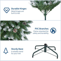 Albero di Natale Artificiale Garvee 225 cm PE/PVC - 400 LED, 3000 Rami, Supporto Metallico