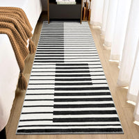 Tappeto Garvee 80x150 lavabile a pelo corto antiscivolo morbido per soggiorno camera da letto cucina corridoio nero