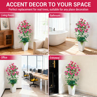 Albero artificiale da interno Garvee da 4 piedi, senza manutenzione, materiale di alta qualità, per casa e ufficio, design realistico, verde
