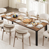 Garvee Tavolo da Pranzo per 6 Persone, 180 cm, Resistente all'Acqua e ai Graffi, Struttura in Ferro, Design Retrò, Cucina e Sala da Pranzo, Nero