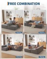 Divano componibile Garvee Cloud da 108" con chaise longue, divano ultra morbido senza osso, tessuto in velluto a coste, a forma di L, super soffice, soggiorno
