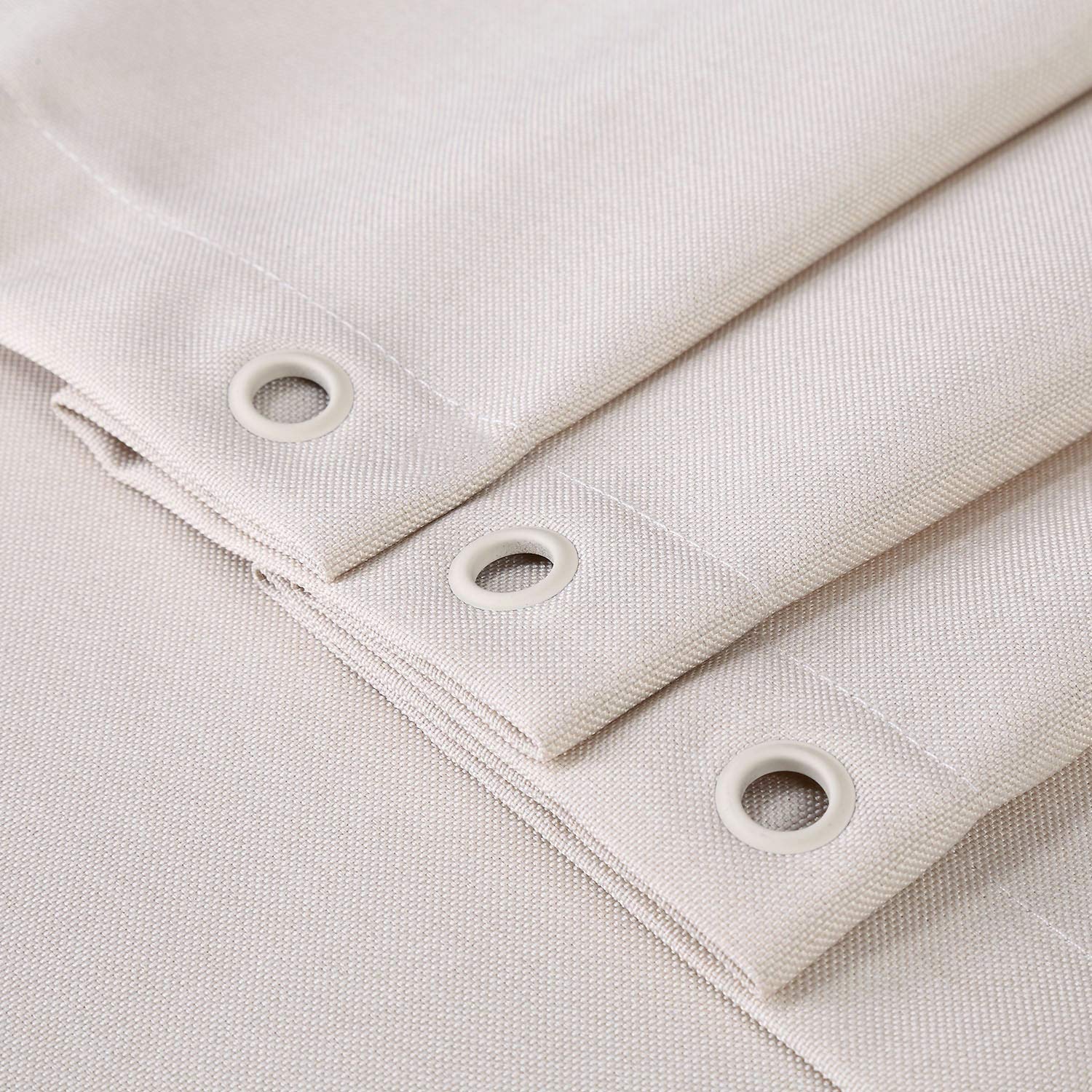 Tenda da doccia Garvee in poliestere impermeabile con ganci per vasca e doccia, beige, leggera, idrorepellente, facile da installare