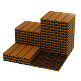 Garvee Piastrelle da Esterno 27Pz 12x12 Composito Legno Impermeabile Antiscivolo Facile Installazione Teak per Patio e Balcone