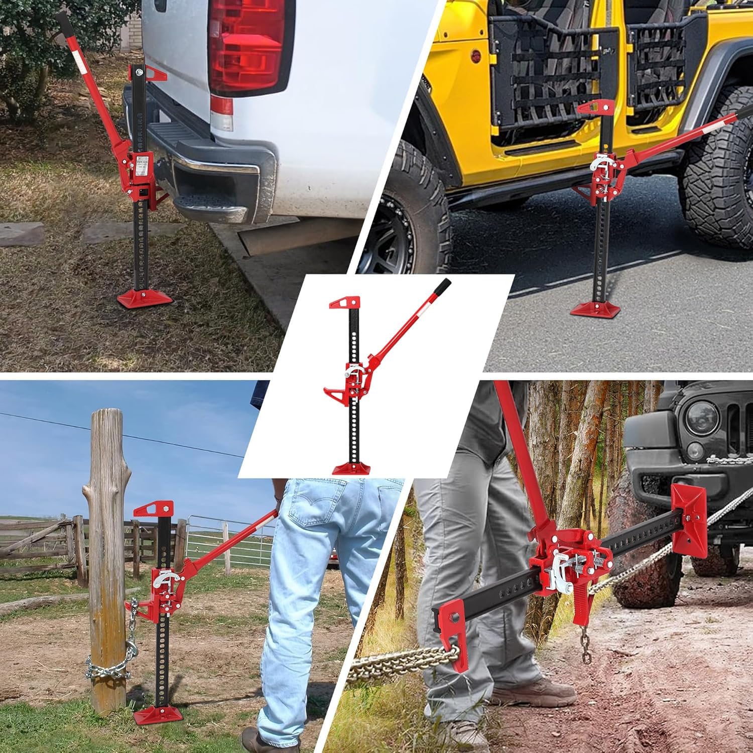 Garvee 33" Farm Jack 7000 libbre Meccanismo di sollevamento per impieghi gravosi Acciaio robusto fuoristrada per trattori e SUV
