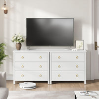 Cassettiera Garvee da camera da letto, 29" con 3 cassetti, bianca, per soggiorno e corridoio, in legno MDF, resistente ai graffi e all'acqua, ampio spazio di archiviazione