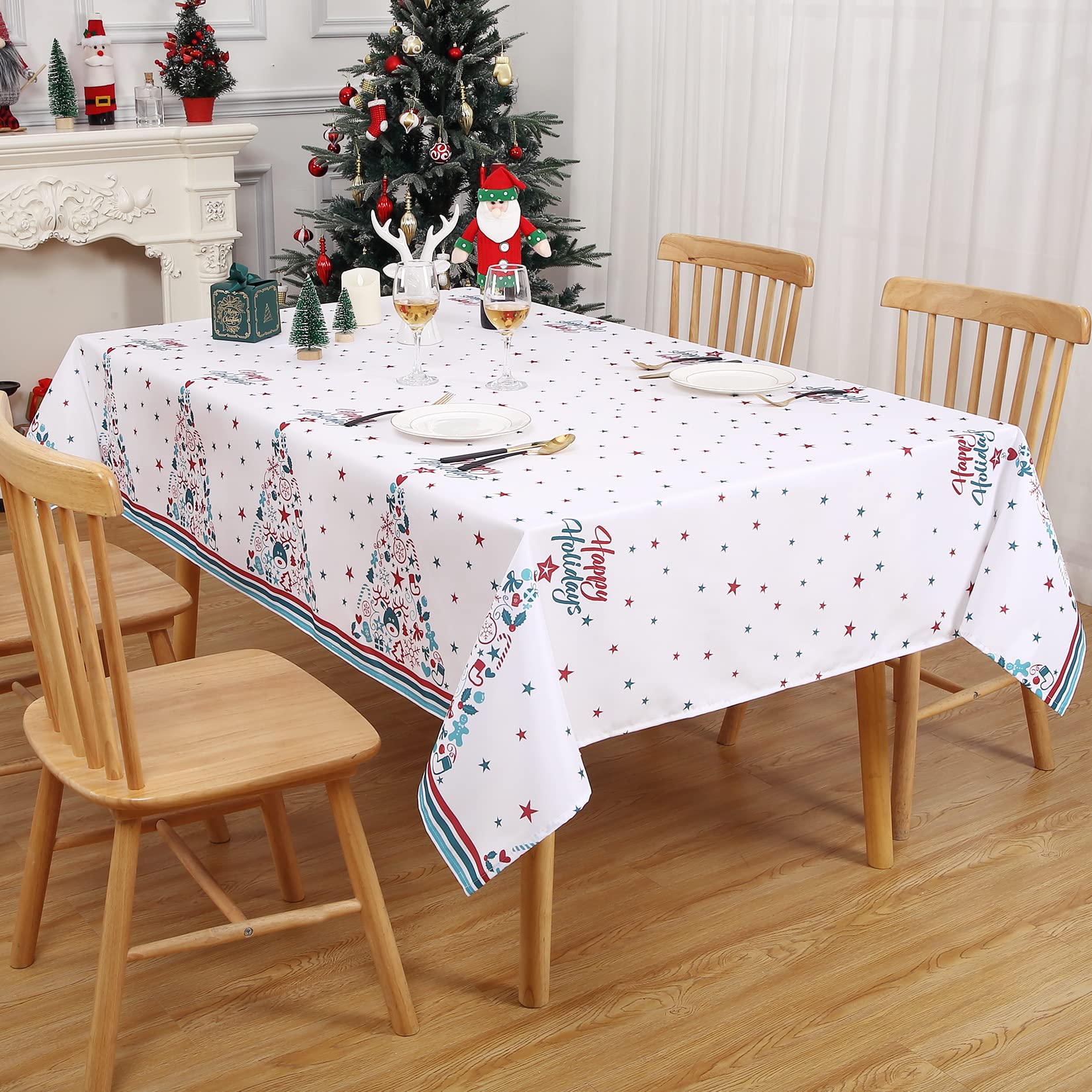 Tovaglia rettangolare Garvee 54x90" in poliestere impermeabile e antimacchia per sala da pranzo, cucina, buffet, feste, campeggio, colore sfumato, resistente