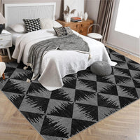Tappeto per soggiorno Garvee 160x230cm, nero, lavabile, antiscivolo, a pelo corto, per soggiorno, camera da letto, sala da pranzo