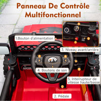 Garvee 12V Auto elettrica per bambini rossa con LED, musica Bluetooth per feste in giardino e attività all'aperto