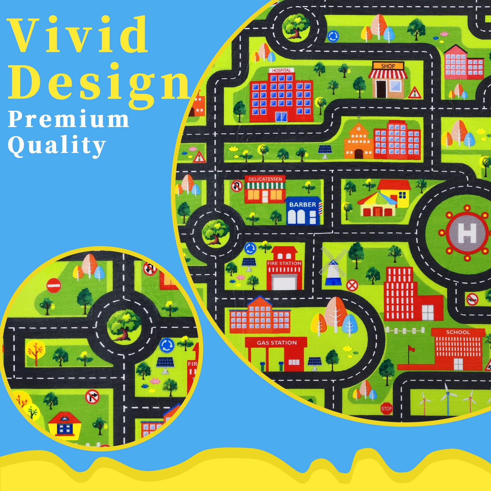 Garvee Tappeto Gioco Bambini Extra Large 140x200 Antiscivolo Morbido Velluto Educativo Colorato Per Camera E Sala Giochi