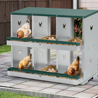 Nido per polli Garvee, in metallo, a due piani, 3 scomparti, 12x11 pollici, resistente alle intemperie, ventilato, per pollai