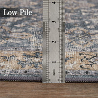 Tappeti Garvee lavabili a pelo corto per soggiorno, camera da letto, sala da pranzo, 120x170 cm, stampa boho vintage, cotone cashmere