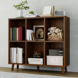 Garvee Libreria Cubica 6 Scomparti Organizer Aperto Legno Robusto Soggiorno Ufficio Naturale