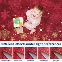 Tappeto per soggiorno Garvee, grande, decorazione natalizia, 200x290 cm, rosso, morbido, pelo corto, antiscivolo, lavabile