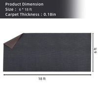 Pavimento per barche Garvee 1,8x5,5 m, tappeto marino antiscivolo, tappeto per esterni, nero, per barche, yacht, SUP, kayak, camper