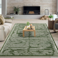 Tappeto a pelo corto Garvee 120x170cm lavabile verde militare per soggiorno, camera da letto, ufficio, arredamento per la casa