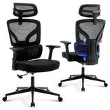 Garvee Sedia Da Ufficio Ergonomica Con Supporto Lombare Regolabile, Schienale Alto, Braccioli 3D, Mesh Traspirante, Per Casa E Ufficio, Nero, Dimensioni Regolabili - Nero-P