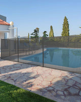 Garvee 122 cm x 1463 cm recinzione di sicurezza per piscina in rete con piedini in acciaio inossidabile, resistente alle intemperie, regolabile per giardino e piscina, nero