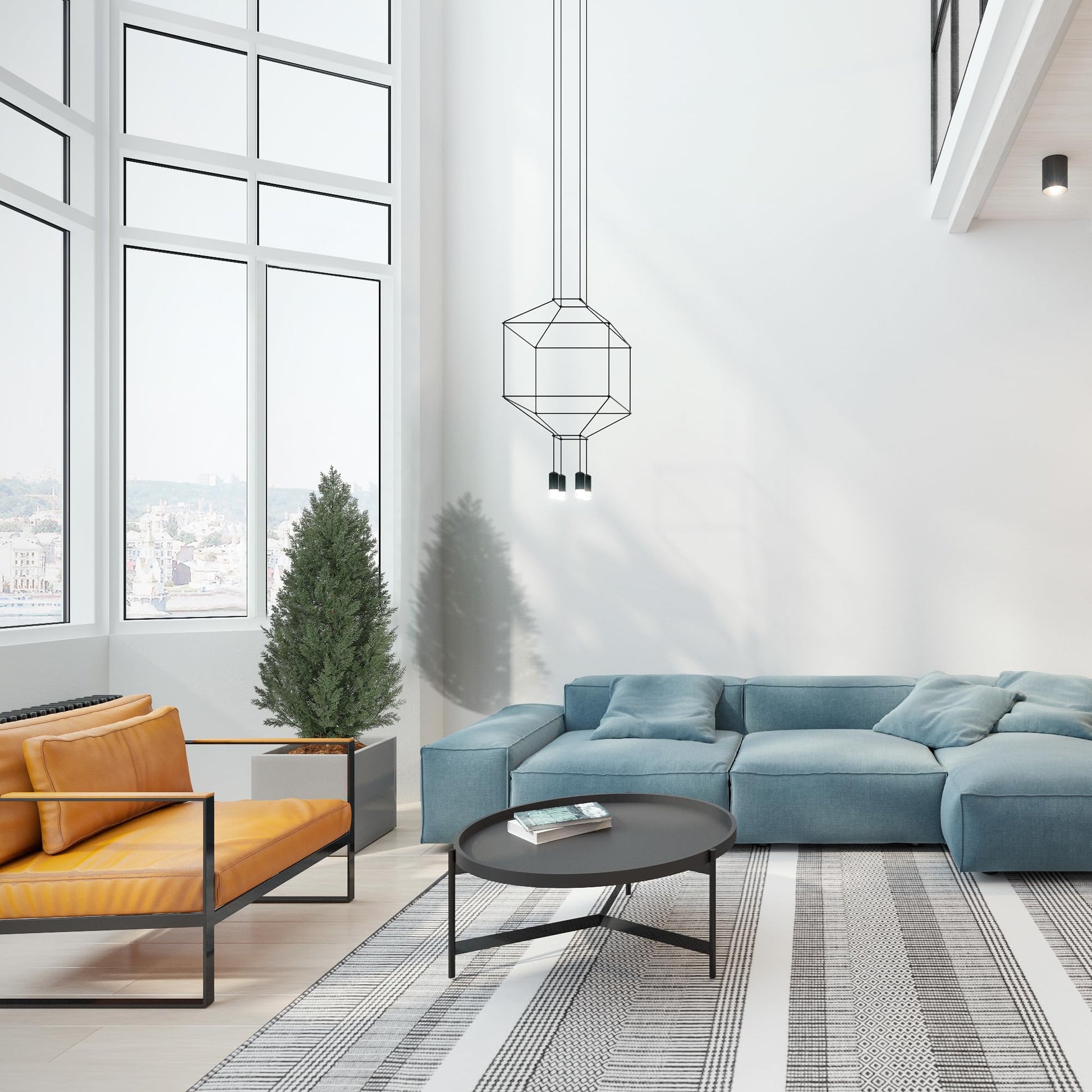 Garvee Set di cipressi artificiali in PE da 1,2 m, resistenti ai raggi UV, decorazione in muschio per uso interno ed esterno, verde