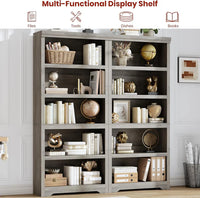 Garvee Libreria Rustica Alta 190,5 cm 2-6 Ripiani Regolabili MDF Robusta Antiribaltamento Soggiorno Studio