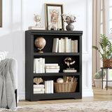 Garvee Libreria Rustica Alta 75" (190 cm), 2-6 Ripiani Regolabili, MDF, Anti-Ribaltamento, Soggiorno e Studio, Design Elegante, Neutro - Nero
