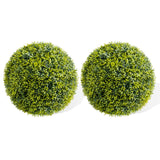 Garvee Artificial Bosso Balls 19,7 pollici Materiale PE resistente ai raggi UV e senza manutenzione con anello per appendere per giardino e matrimonio verde - 