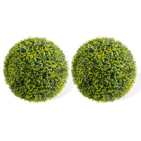 Garvee Artificial Bosso Balls 19,7 pollici Materiale PE resistente ai raggi UV e senza manutenzione con anello per appendere per giardino e matrimonio verde