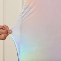 Garvee 6,6 piedi pannello posteriore per arco nuziale elastico in spandex glitterato per matrimoni e feste